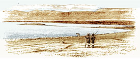 Barren Dead Sea landscape