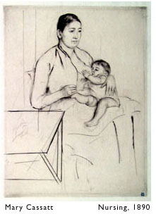 Mary Cassatt:  Nursing