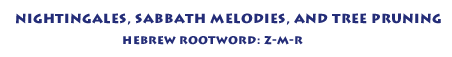 Hebrew Root Word Z-M-R